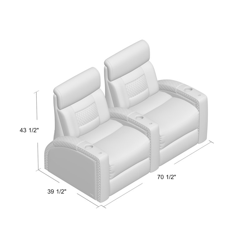 Sièges de rangée de cinéma sur la maison (rangée de 2), Espresso luxe