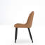 Ensemble de 2 chaises de salle à manger modernes en similicuir avec coussins épais et pieds en métal, chaises d'appoint en faux cuir sans accoudoirs pour la cuisine et la salle à manger-130493375-130493364-130493369