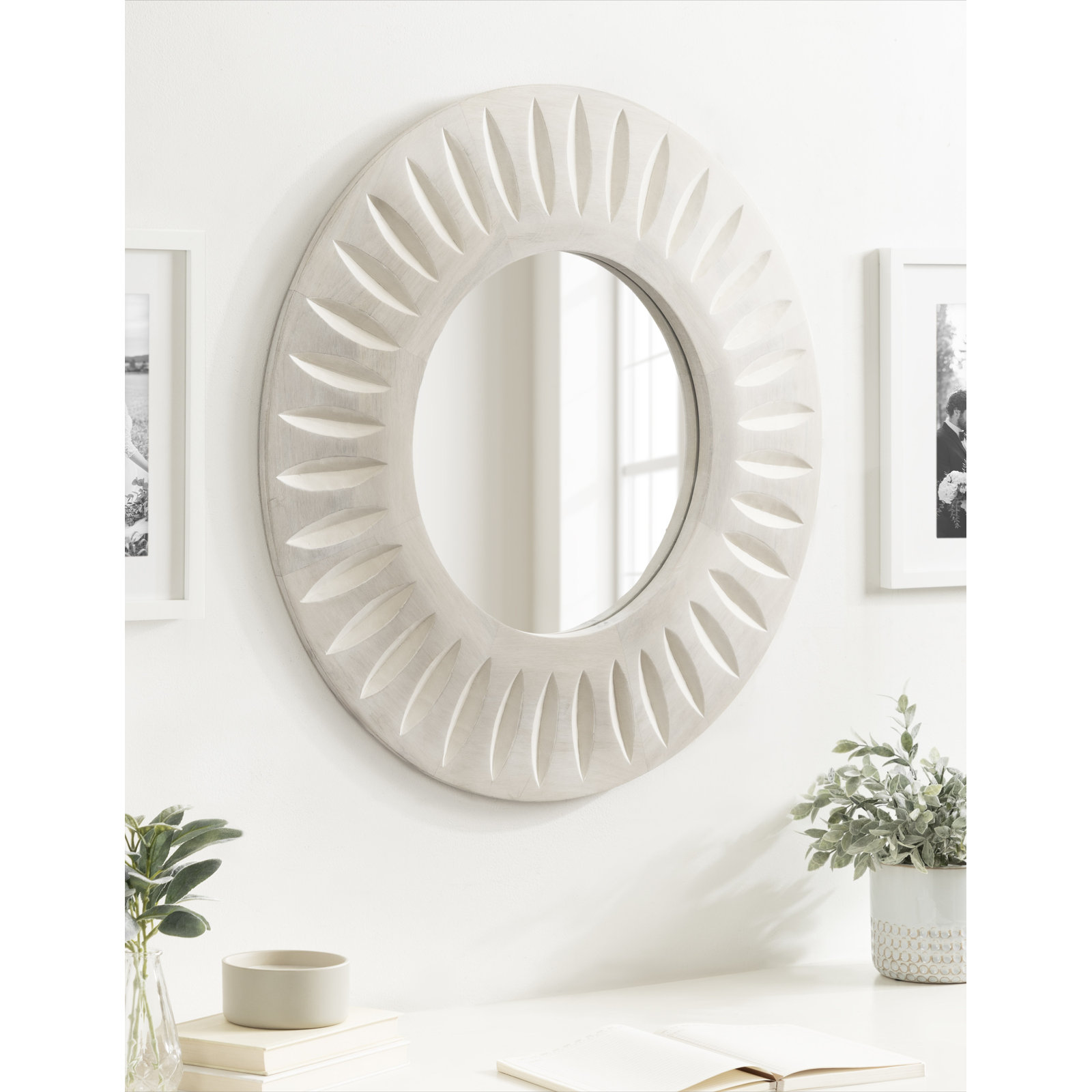 Hareton 26" Solid Wood Accent Mirror
