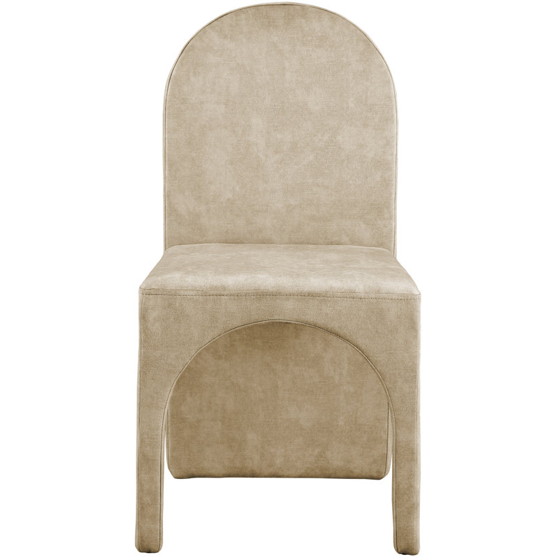 Chaise d'appoint en velours Car Pathia, Velours beige
