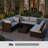 Patio Furniture Set - All-Weather,Water-Resistant - 7 Piece Patio Wicker Rattan Sectional Sofa, Modular Outdoor Conversation Set for Backyard, Garden, Poolside, Balcony-1913104674
