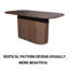 Table de salle à manger Chiho avec plateau épais et pieds à rayures verticales-114264813