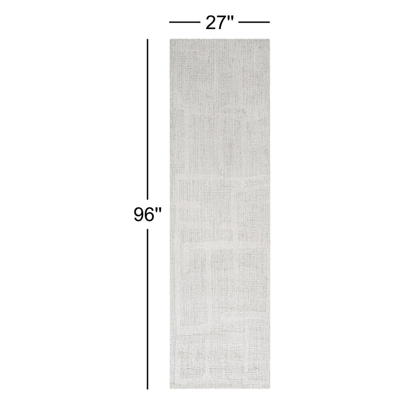 Abstract Hand-Tufted Wool Area Rug, Runner 2'3" x 8'