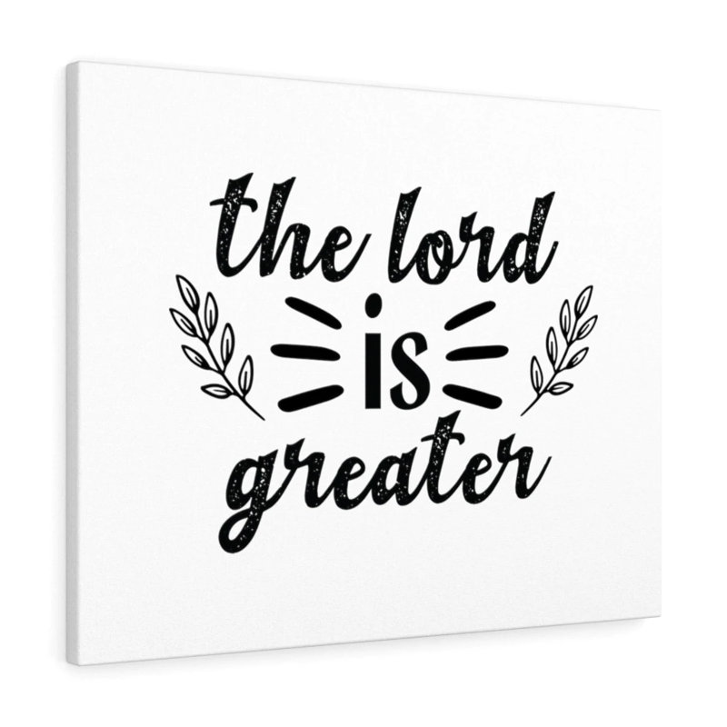 The Lord Is Greater 1 Piece Wrapped Canvas Wall Art, 46cm H x 61cm W