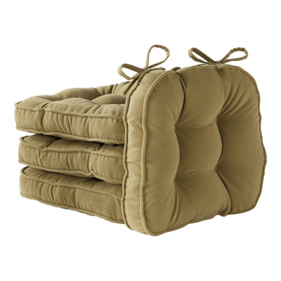 Coussin de chaise réversible en microfibre