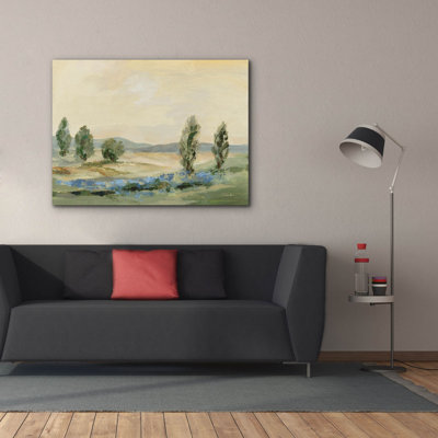 «Jade Green Landscape» par Silvia Vassileva, art mural sur toile