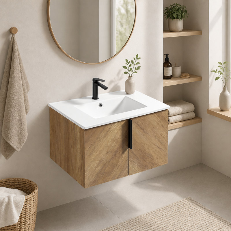 Wall Mounted Single Double With Stone Top