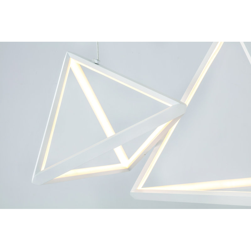 Lustre DEL 5 lumières triangulaires
