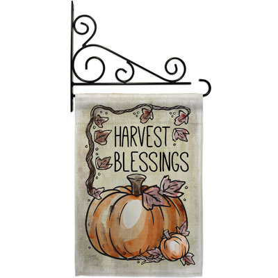 Double Sided 18.5'' H x 13'' W Polyester Thanksgiving Flag Set
