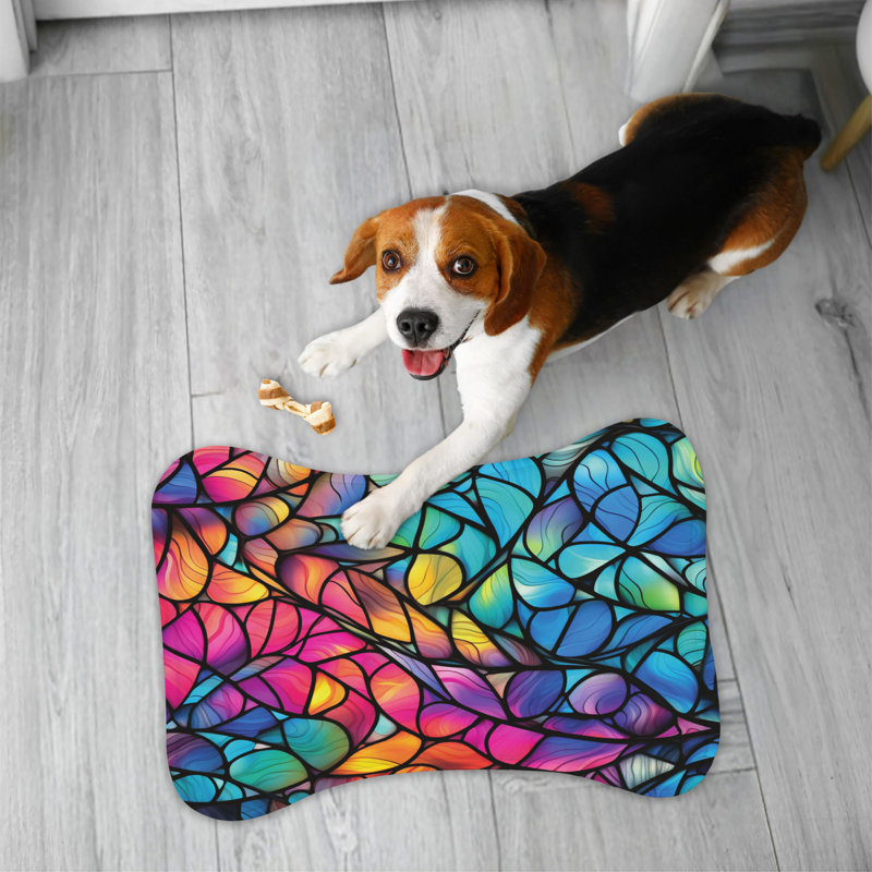 Mosaic Design Pack - 1 Piece Bone Shape Feeding Mat, 18"