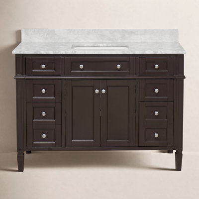 48 " Carrara Marble Single Bathroom Vanity