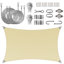 Voile d'ombrage ultra-durable et durable avec treuil Colourtree-91150537-91150539