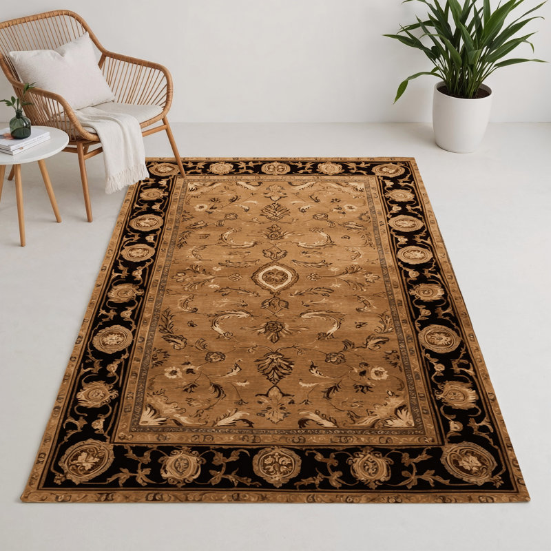 French Brown Indoor and Outdoor Area Rug, Rectangle 3' x 5'