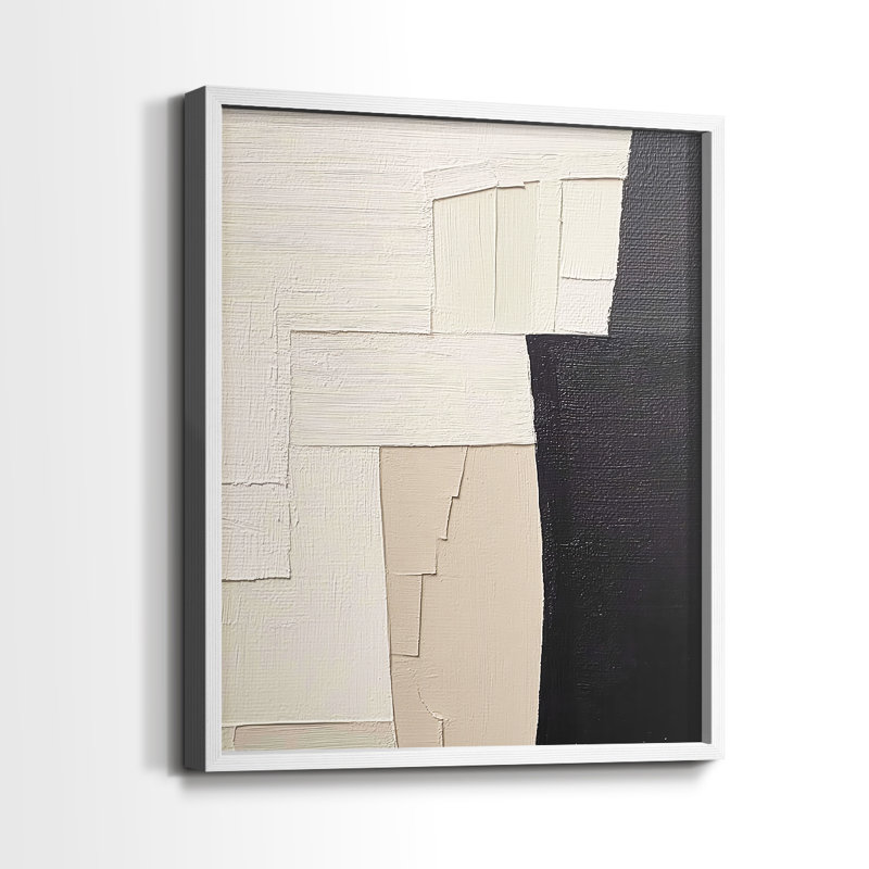 "ABSTRACT Series DCLXIX" par J Paul, Blanc / Blanc, H 15 po x l 12 po
