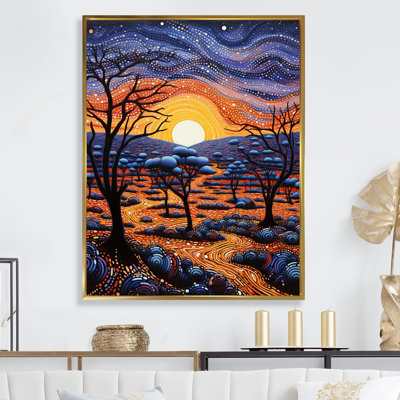 «Native Ancestral Sunrise Landscape» sur toile