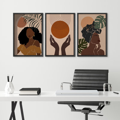 Mid Century Modern Boho, style afro-américain élégant, femme noire