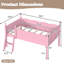 Lit mezzanine simple simple avec garde-corps pleine longueur, fabrication en bois massif, échelle intégrée et bibliothèque latérale, conception chic et sécuritaire (sans matelas)-132915777