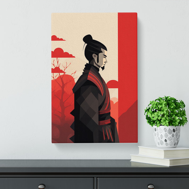 Samurai Minimalism - Wrapped Canvas, 60cm H x 40cm W x 3cm D