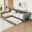 Lit plateforme simple en bois avec tablettes, tiroir, lit gigogne et station de charge-1858451554