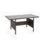Table de patio avec 7 coussins gris Pe