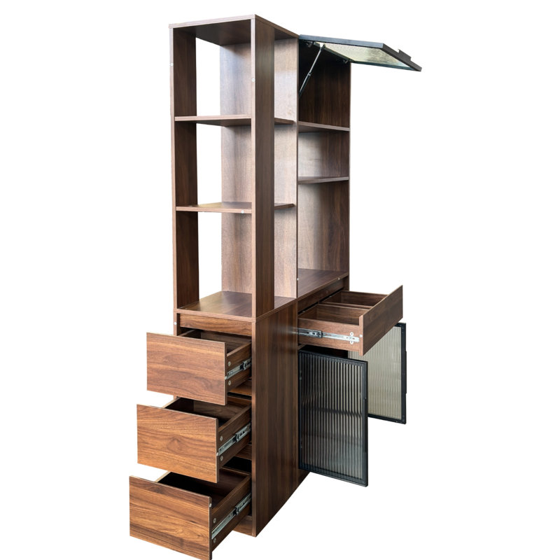 70.87"H Tall Storage Cabinet with Multi-functional storage spac