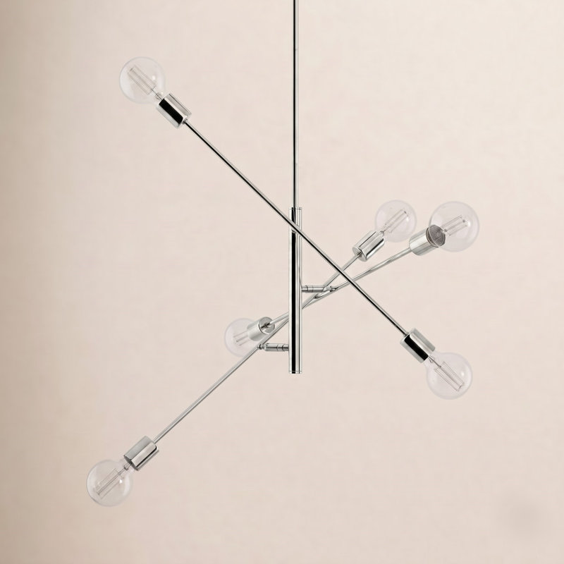 Mardiros 6-Light Chandelier, Polished Nickel