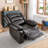 38" Wide Modern Soft Vegan Leather Manual Recliner -1835194096