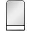 Metal Concave Wall Mirror with Shelves