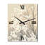 Horloge murale en métal Brown Onn Grey Blossoms-203079926