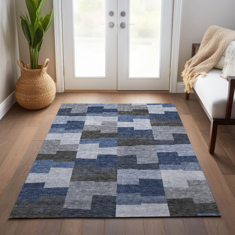 Tapis intérieur / extérieur Fargo avec envers antidérapant, Rectangulaire 8 pi x 10 pi