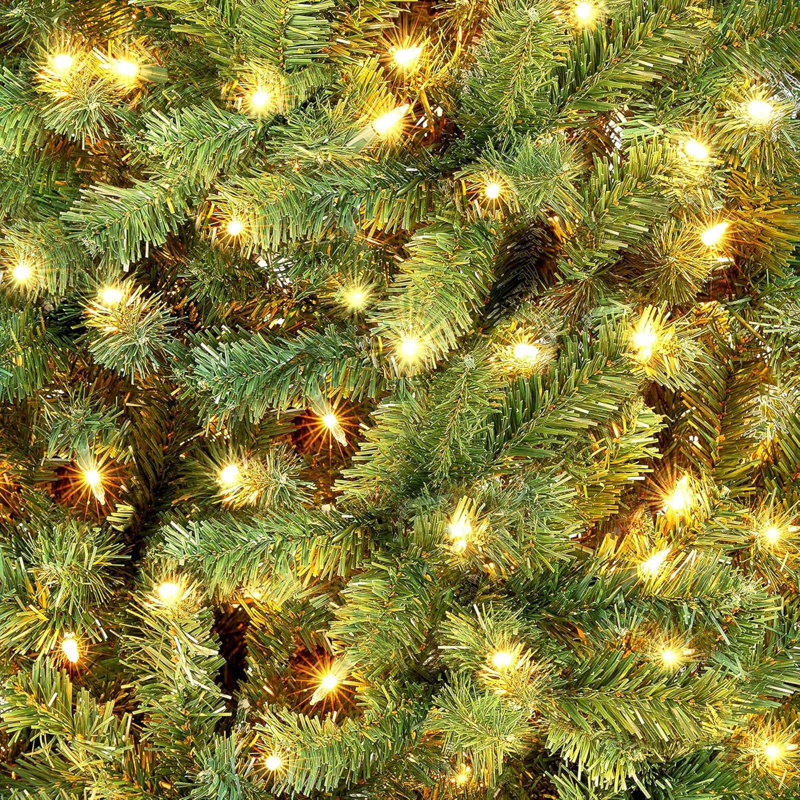 Sapin de Noël artificiel enneigé 6 pi avec lumières DEL multicolores et illuminées