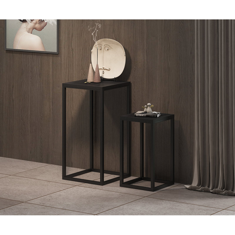 Akyria Frame Nesting Tables, Mango Black