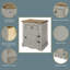 Damien 1 Drawer 1 Door Bedside Cabinet, Pine, Corona Design-20461123