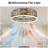 19.7’’ Boho Rattan Caged Ceiling Fan with LED Light and Remote Control