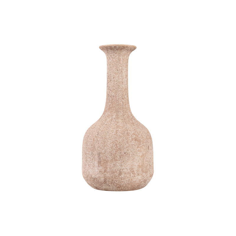 CERAMIC VASE, overall height- 38cm, Brown