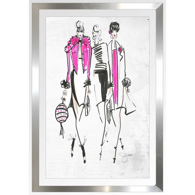 «Squad Goals», reproduction, H 39,5 po x l 27,5 po x P 0,75 po, Acrylique avec cadre argent