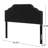 Queen & Full Sized Headboard - Black Velvet Upholstery With Button Diamond Stitch And Charming Nailhead Details, Assembly Required Contemporary Stylish Needed-1966826992-1966826997