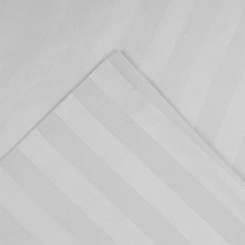 Aspire Homeware Ultra Soft & Breathable Microfiber Striped Pillowcase (Pack Of 2), White