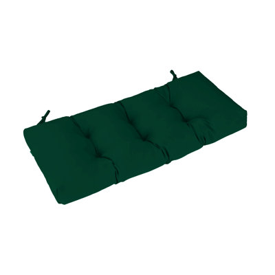 Coussin de banc extérieur, coussin capitonné imperméable, coussin de banc résistant à la décoloration, coussin pour chaise d'extérieur/d'intérieur, 122 x 41 x 10 cm, vert
