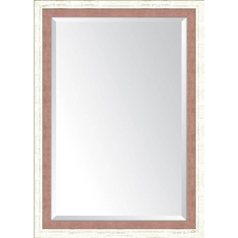 Wood Flat Wall Mirror, 42" H x 30" W, Autumn Spice