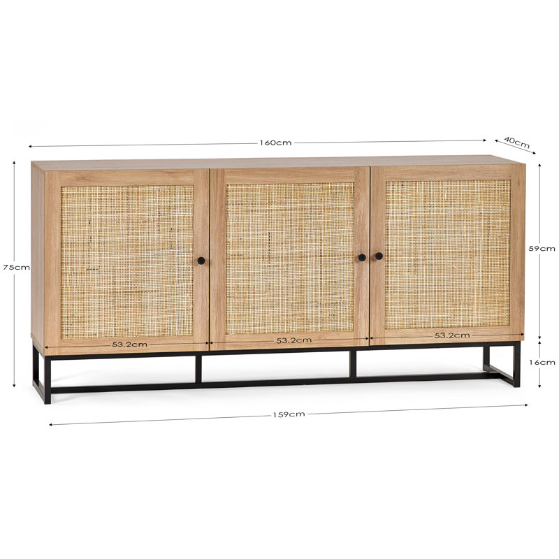Reese 160cm Sideboard, Oak