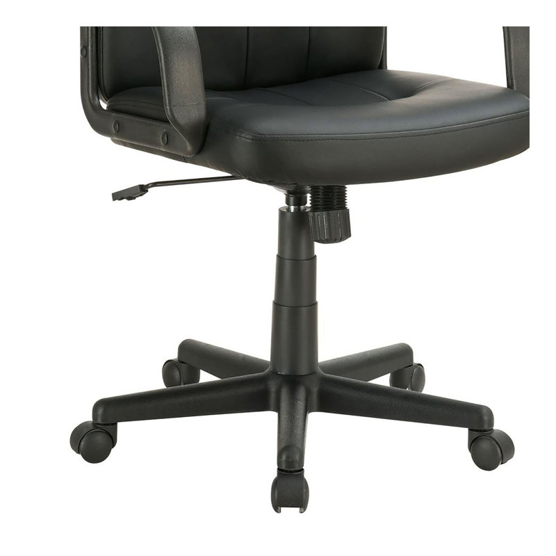Chaise de bureau noire à roulettes