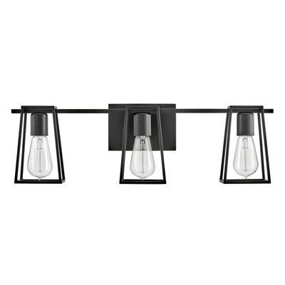 3-Light Open Cage Bath Vanity Fixture