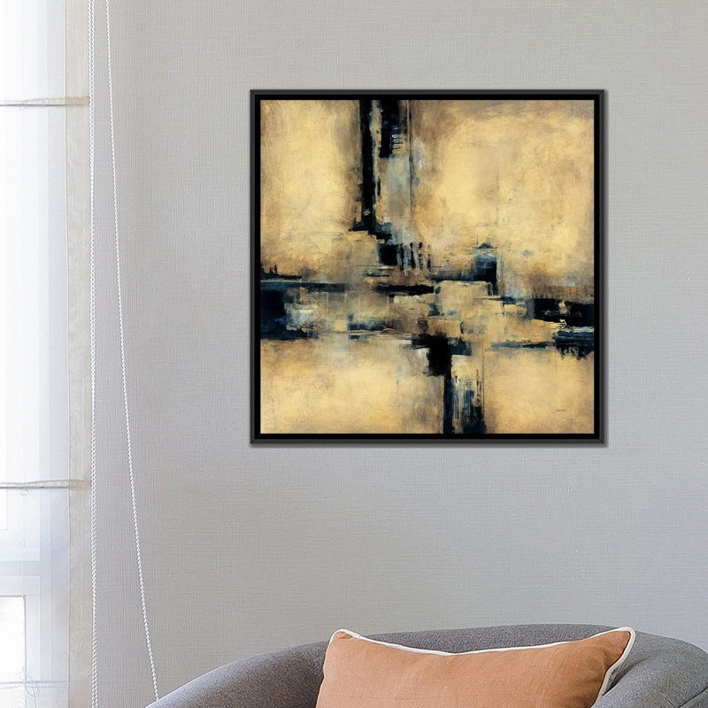« trésors ii », impression sur toile, H 18 po x l 18 po x P 1,5 po, Toile avec cadre noir, Pas de tapis