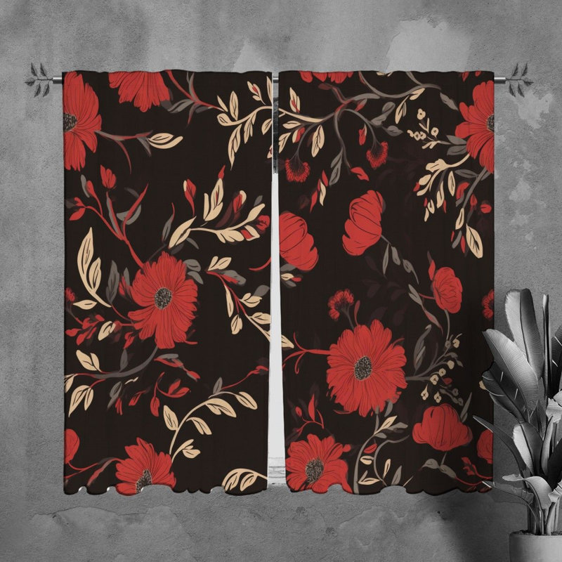 Paire de rideaux obscurcissant en polyester Keshauna, H 82 po x l 40 po