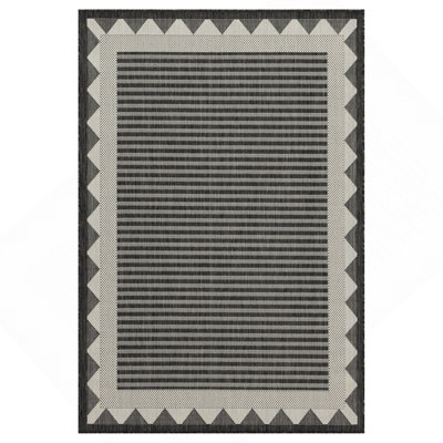 Anthracite 5 Ft. 3 In. X 7 Ft. 3 In. Indoor/Outdoor Area Rug