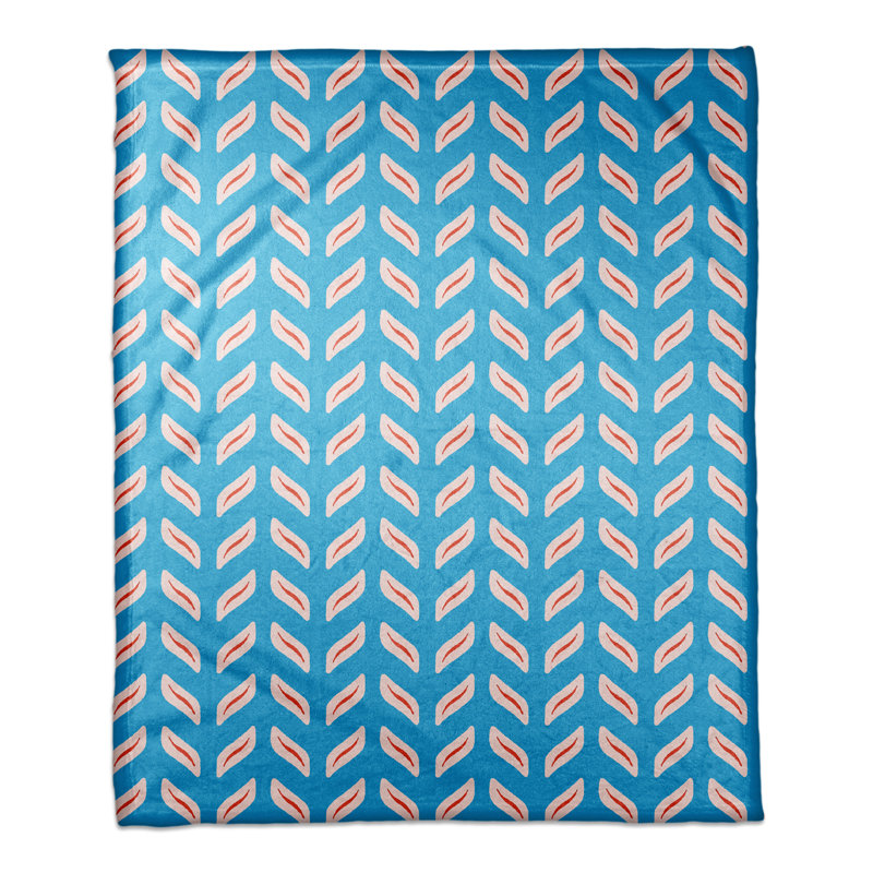 Hand Woven Throw Blanket, Blue