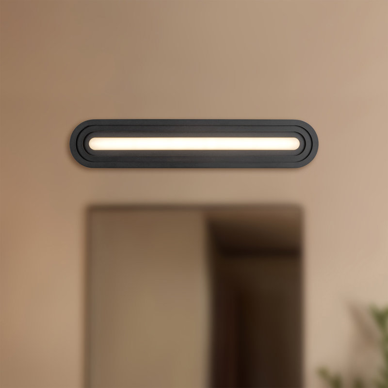 Éclairage pour meuble-lavabo 32 po Arco, 24,13 po de largeur, Noir, 24 W
