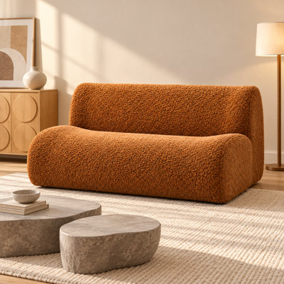 Grossman 58.27'' Boneless Modular Loveseat (Armless)