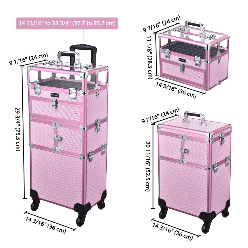 Polyvinyl Chloride (PVC) Makeup Organizer, Pink